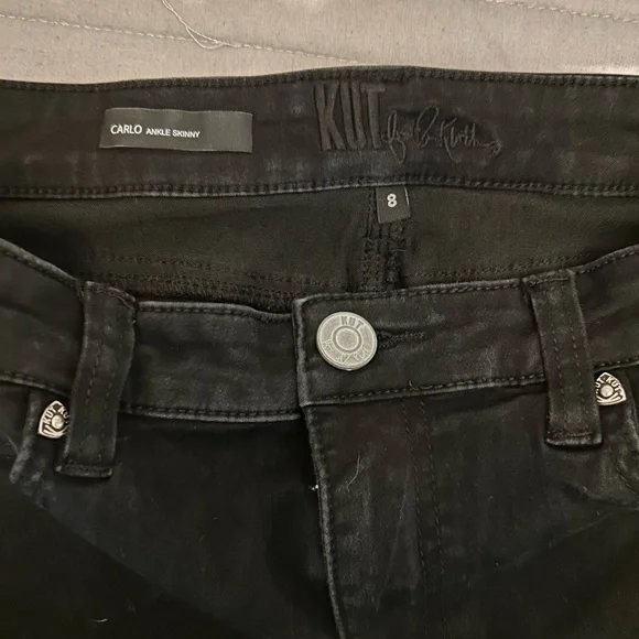 Kut From The Kloth Carlos Skinny Jeans Black Size 8 Ankle - Picture 3 of 3